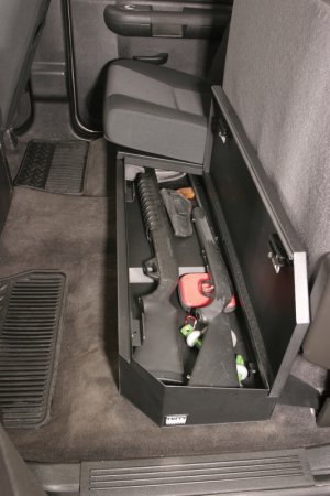 Chevrolet Silverado 2500HD Underseat Lockbox - Tuffy Products - Full Length with Standard Key - Black - `07-`19